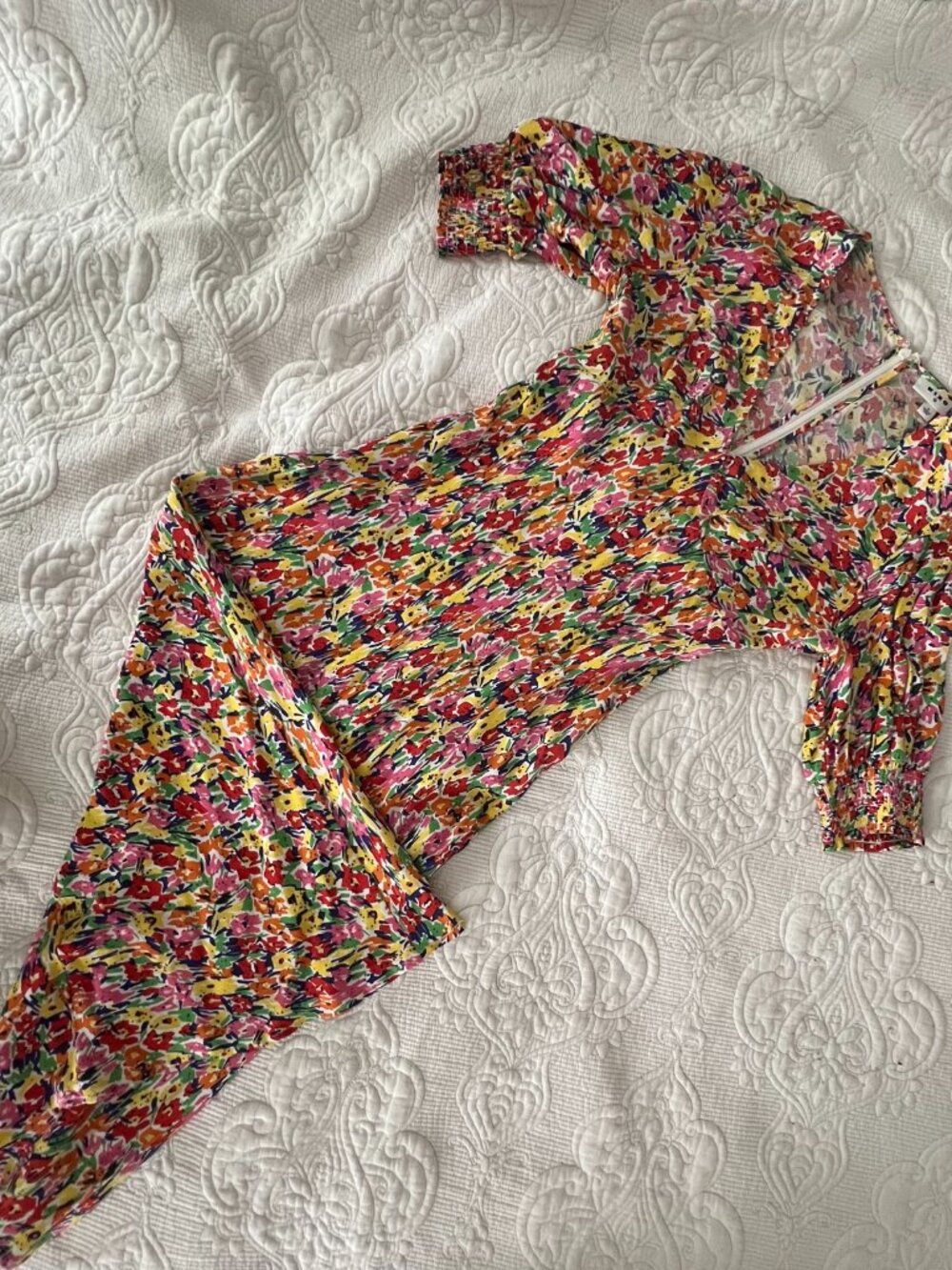 RIXO x Target Floral Puff Sleeve Midi Limited Edition Dress (Size 8) - Picture 3 of 5